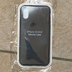 apple iphone X/Xs silicone case in BLACK